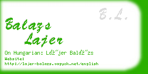 balazs lajer business card